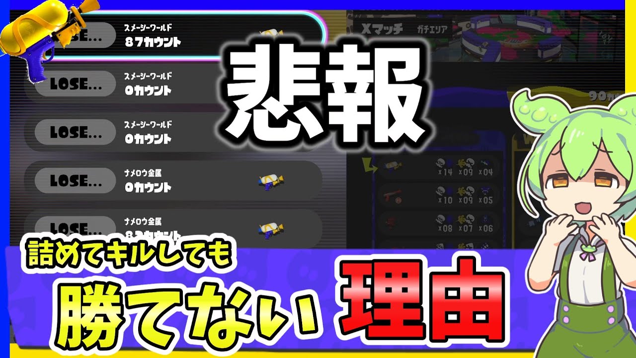 【１時間無勝】あなたのバトルNo1が残念な理由【初心者】【スプラトゥーン３】