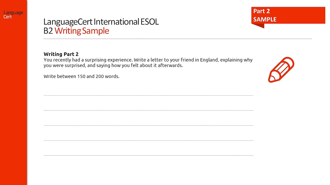 LanguageCert International ESOL Exploring B2 (Communicator) Writing