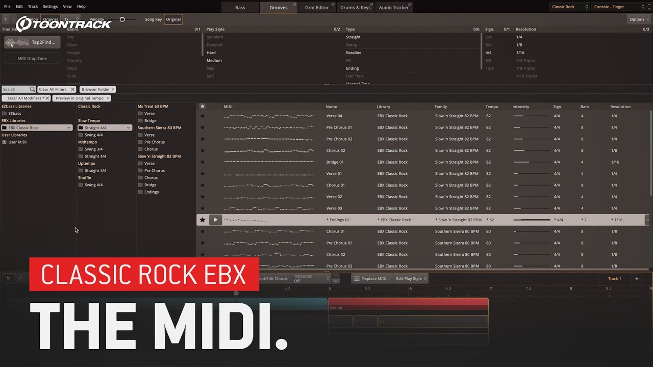 Classic Rock EBX – The MIDI