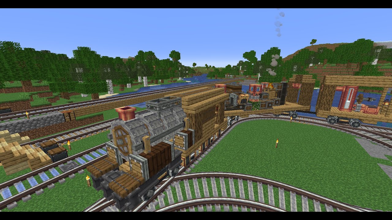 Minecraft create mod 2. -bread factory on a train-