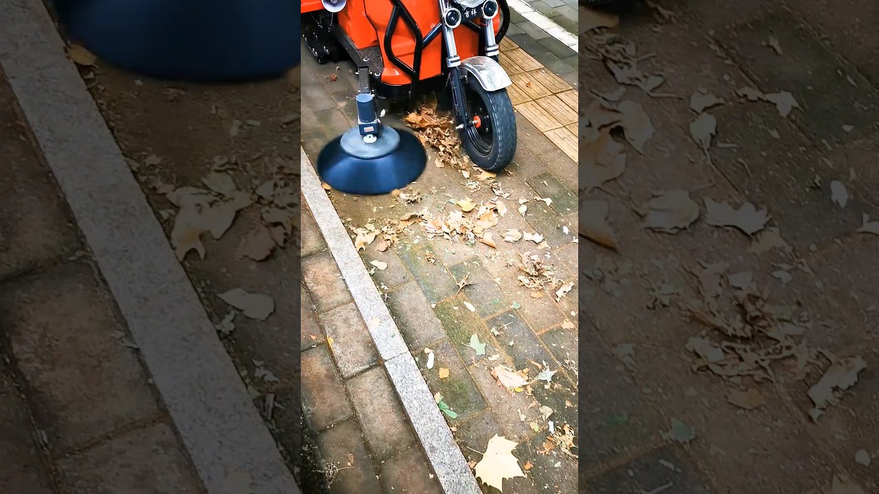 # sweeper # sanitation truck # leaf collection