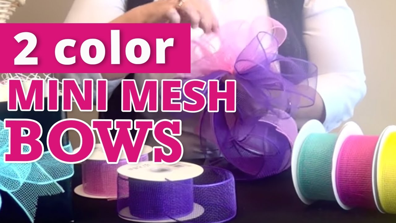 How to Make Mini Mesh Bows with 2 Colors | Nashville Wraps