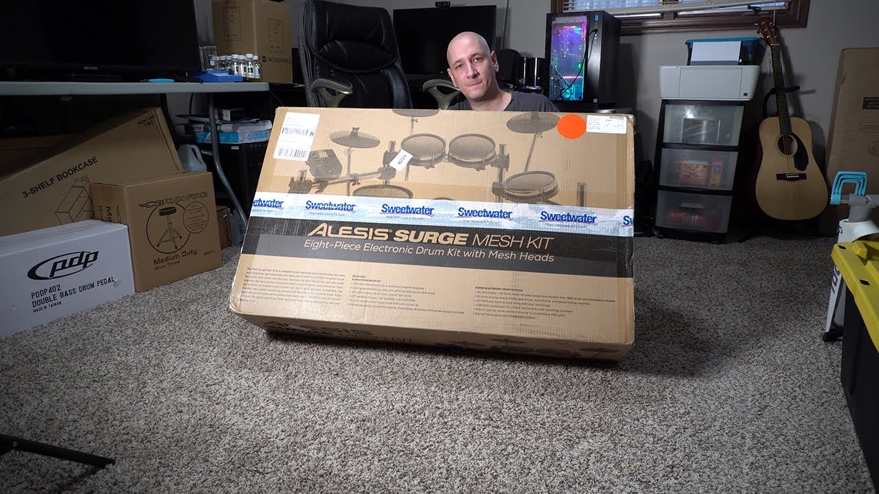 Alesis Surge Mesh Electronic Drum Kit Unboxing / Assembly