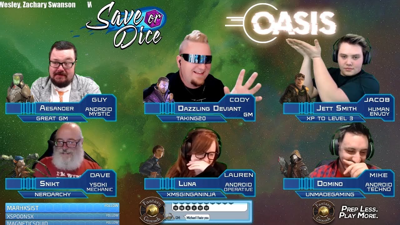 Save or Dice: Oasis | Episode 5 - Dust and Stories - Starfinder Live Play