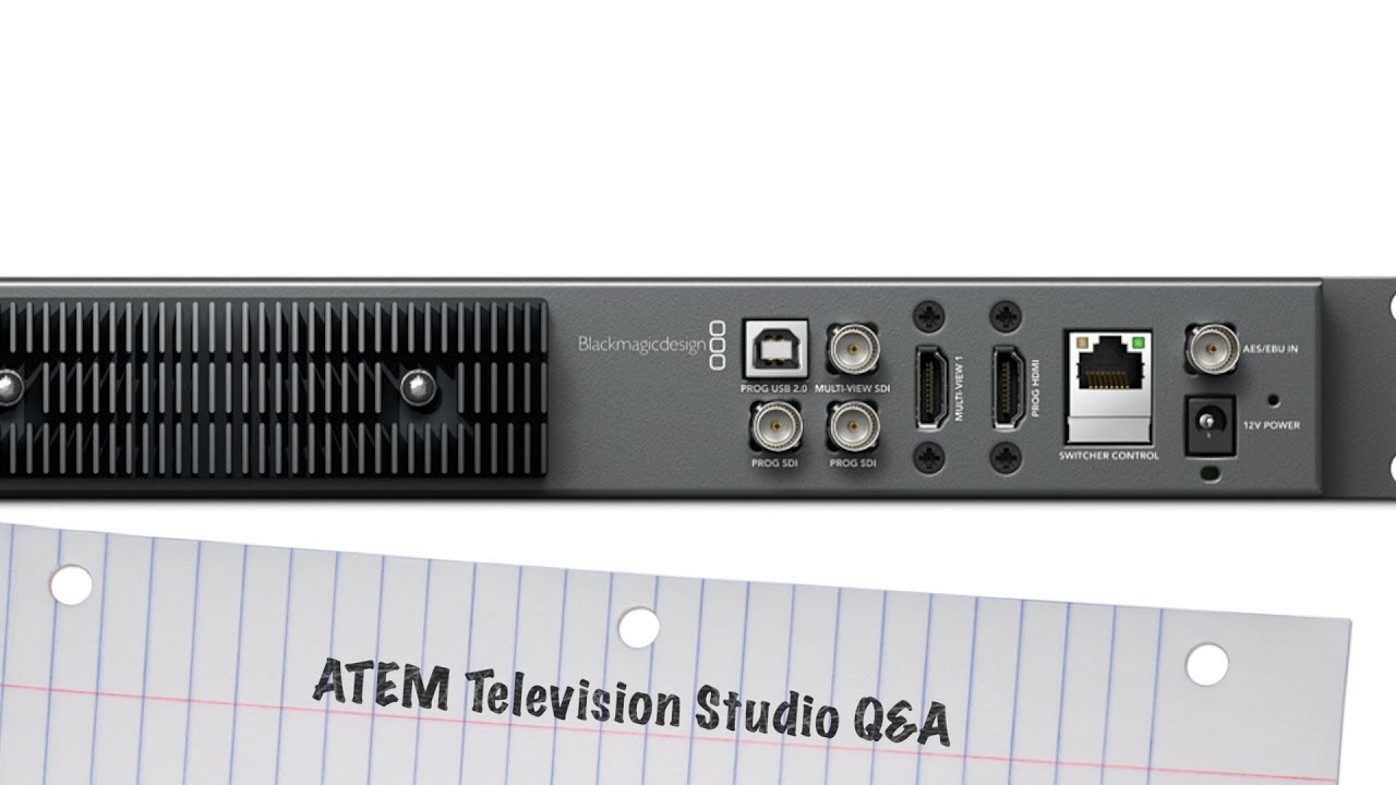 BlackMagic ATEM Television Studio: Streaming, Recording via USB, and iPad / Tablet Control