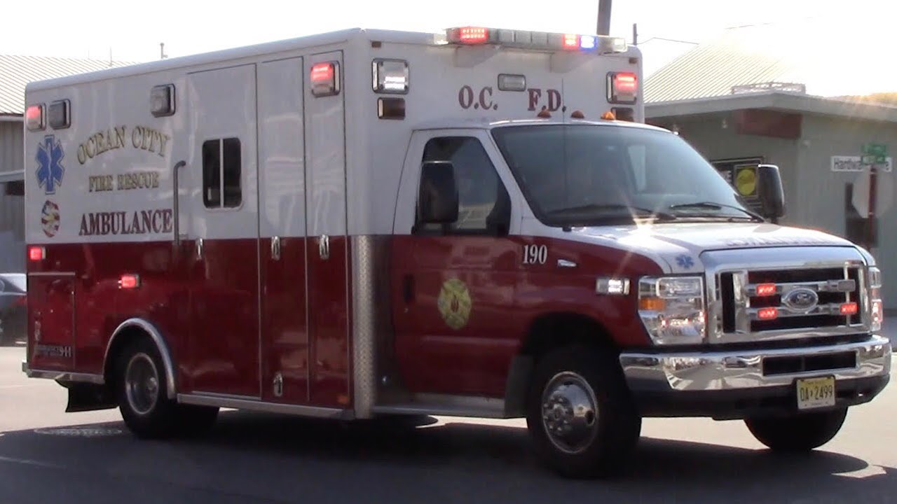 Ocean City Fire Department Ambulance 2 Responding 7-14-18