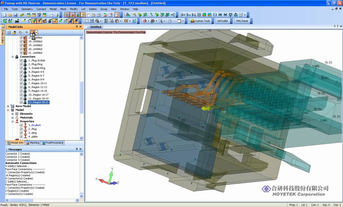 FEMAP - 連接器分析實例 Connector Analysis (Nonlinear static)