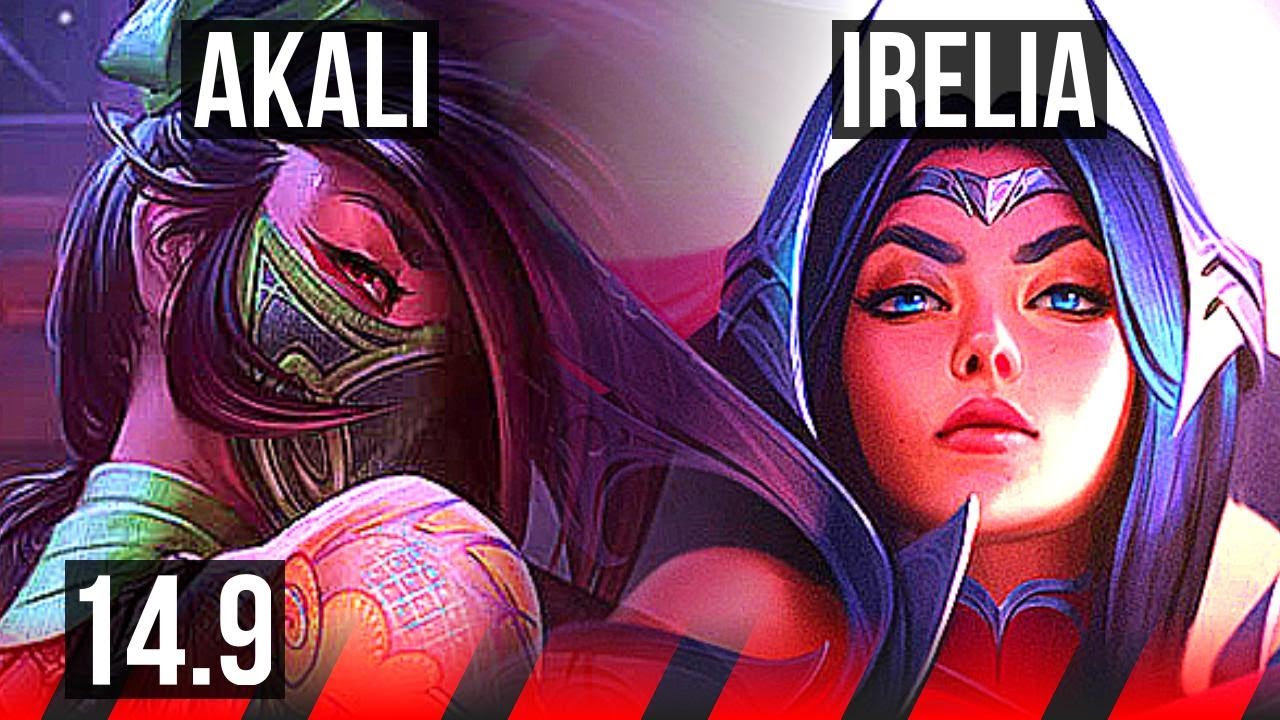 AKALI vs IRELIA (TOP) | 6 solo kills, 1000+ games | EUW Master | 14.9