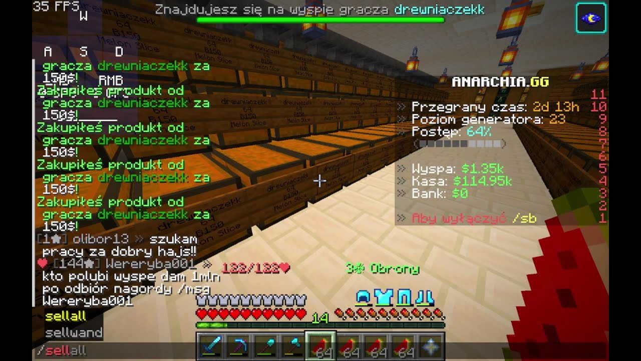Filmik z zarabiania na anarchi.gg One Block