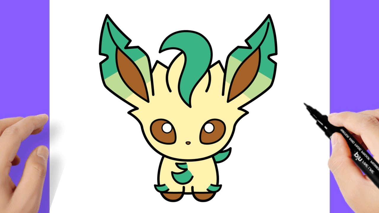 How to draw Pokemon Leafeon Chibi