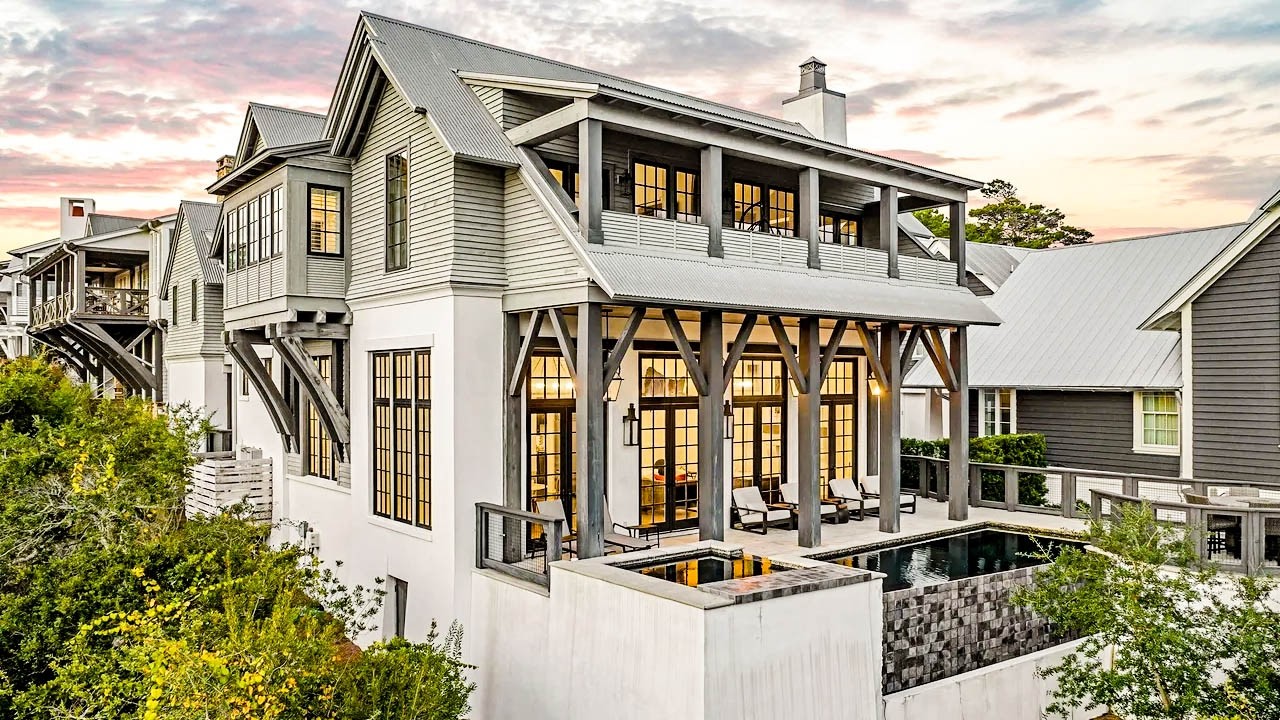 Santa Rosa Beach Florida House Tour - Stunning Waterfront Home on 30A