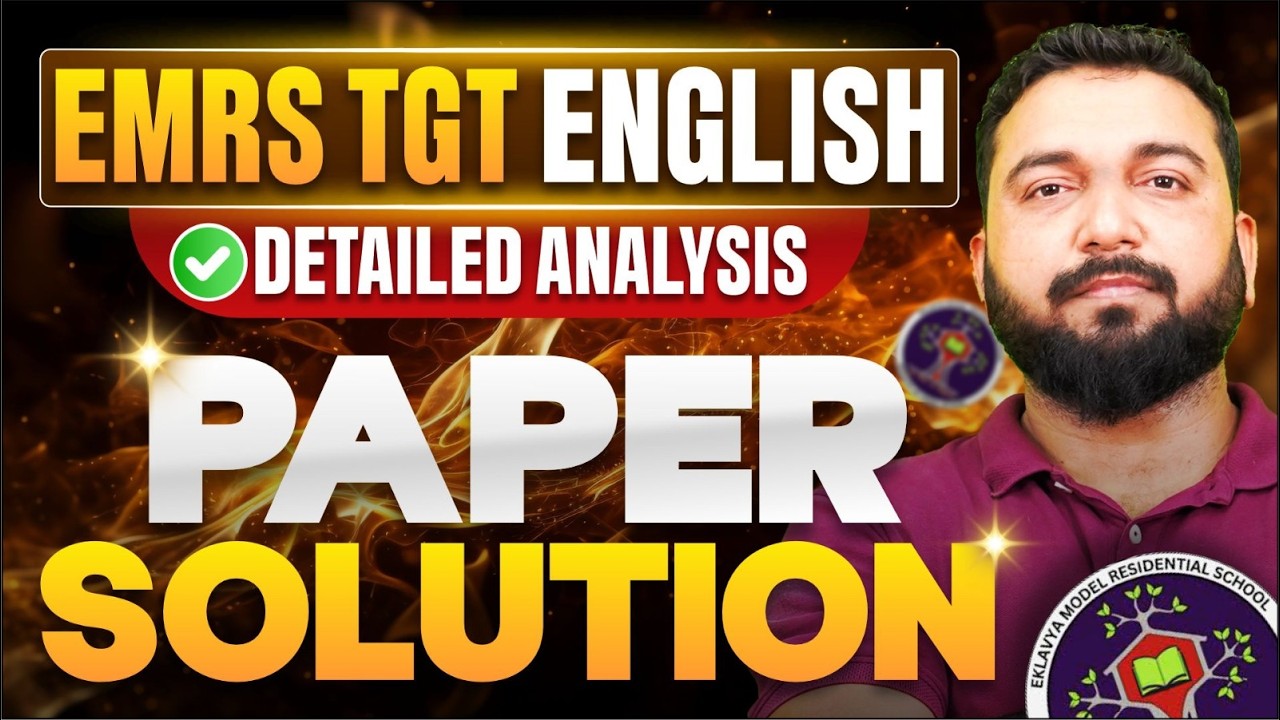 EMRS TGT  English Literature 2026 | Complete Exam Review by Vineet Sir 🔥