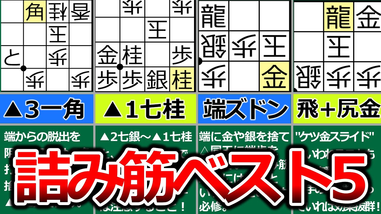 【厳選】有段者が実戦で一番使ってる“詰み筋”TOP5｜覚えるだけで終盤が激変