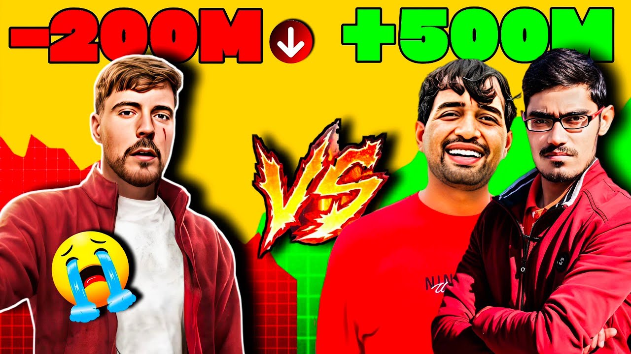 Mr.Beast🔥 VS Indian Youtubers👑 || How Many Indian Youtubers Beat Mr.Beast