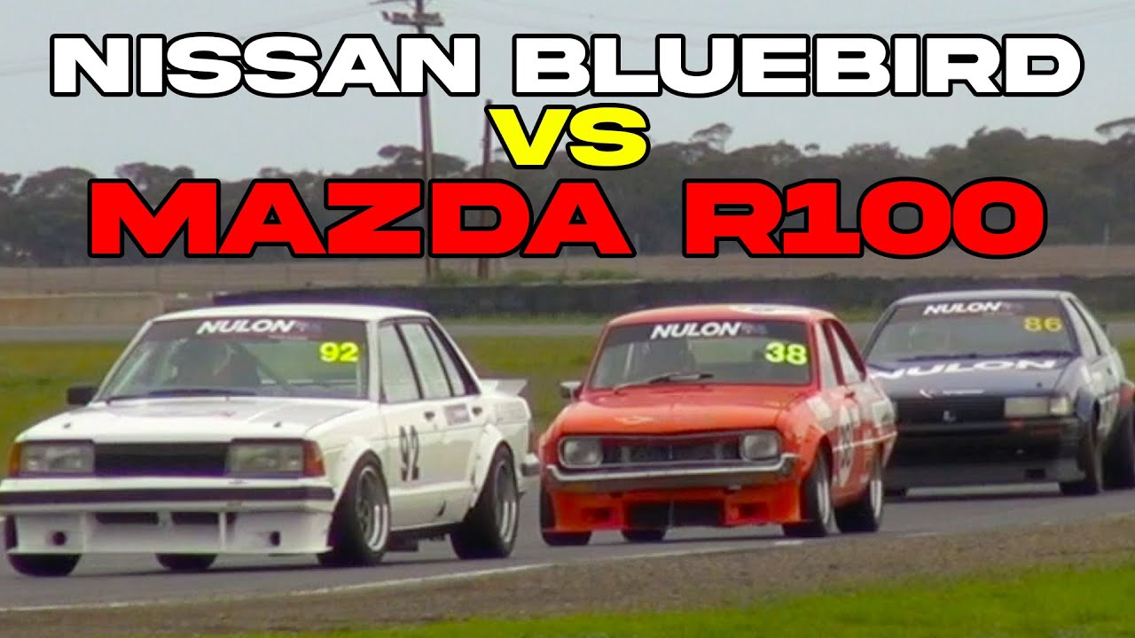 Tooth & Nail Fight! Awesome Mazda R100 hounds Nissan Bluebird