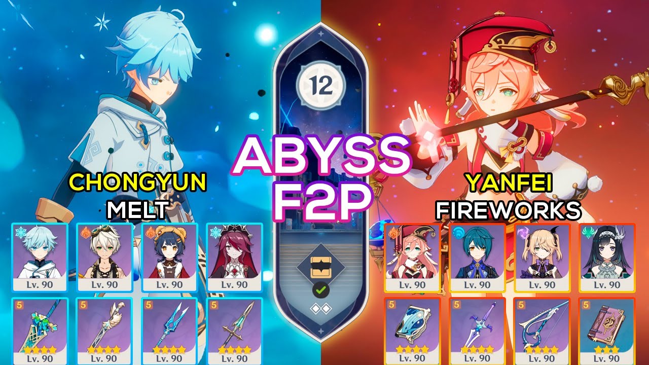 [F2P] Chongyun Melt & Yanfei Fireworks | Spiral Abyss 5.3 | Genshin Impact