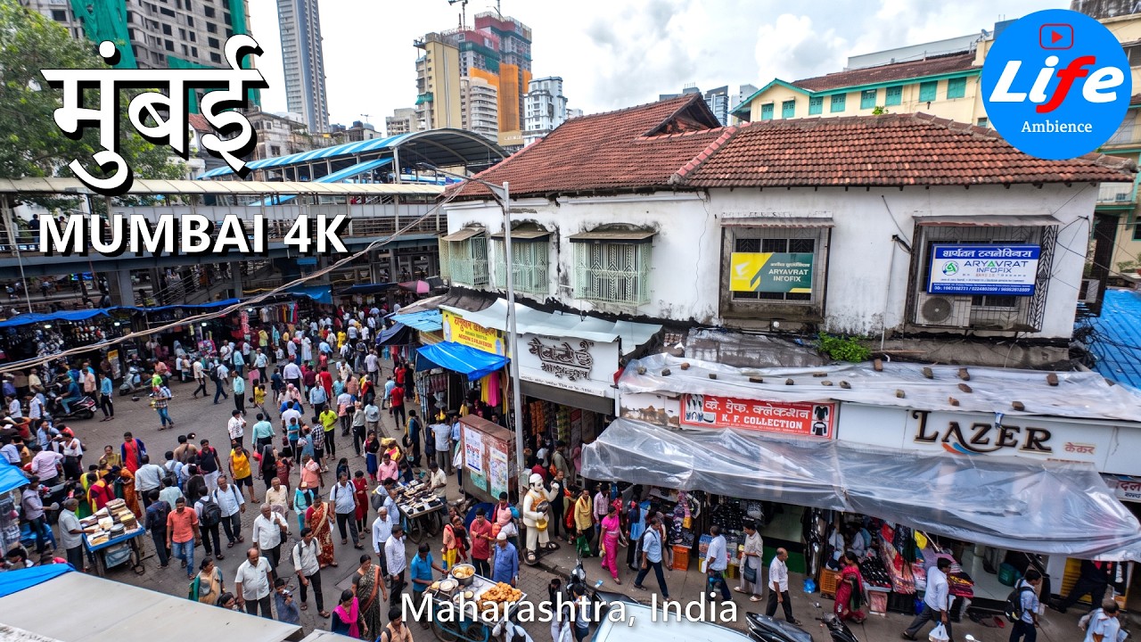 Everyday Life in Mumbai🇮🇳, The Most Populous Megacity in Asia, India Walking tour 4K
