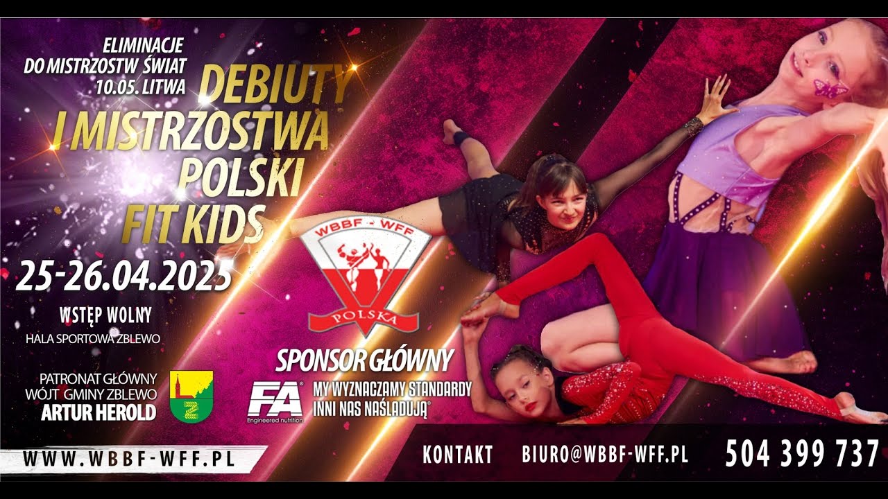 Debiuty i Mistrzostwa Polski Fit Kids WBBF WFF Polska, 25-26.04.2025, Zblewo