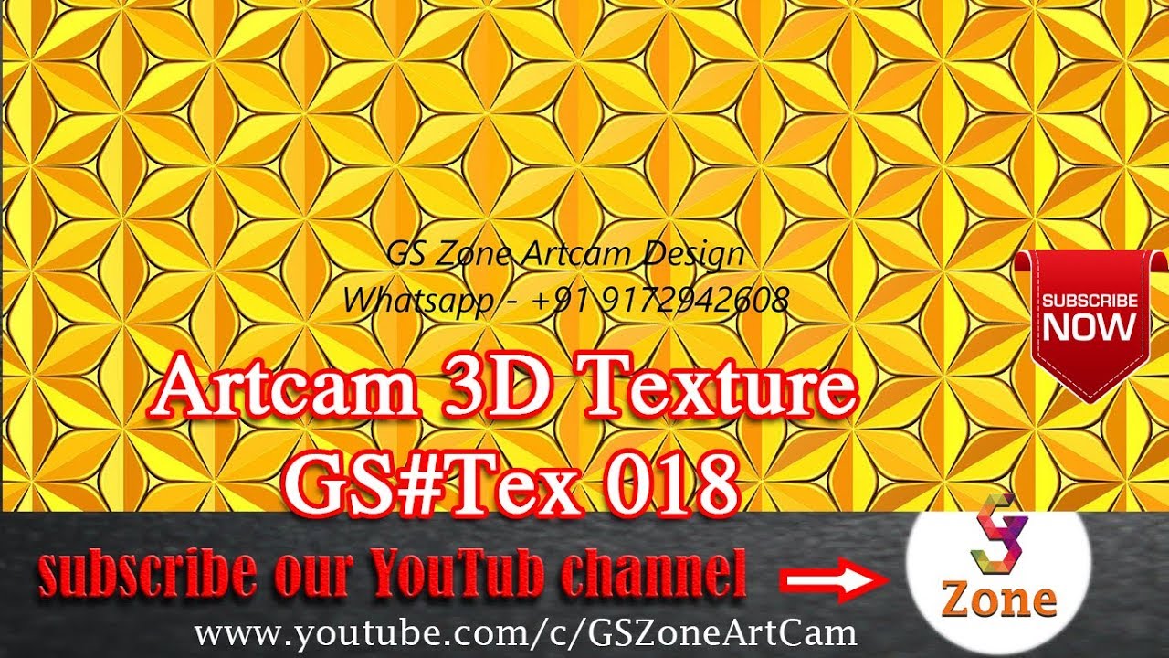 3D Texture Design in Artcam #GST018 #GSZone