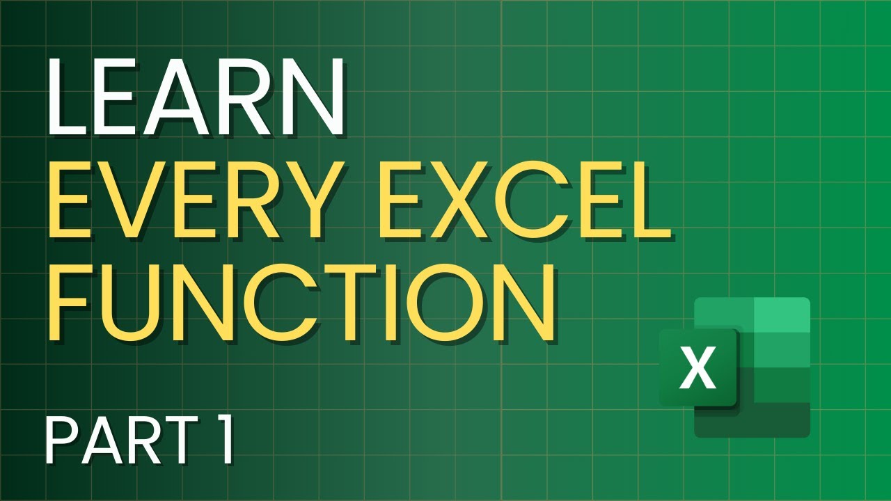 Узнайте, как использовать каждую серию функций Excel — часть 1 (A)