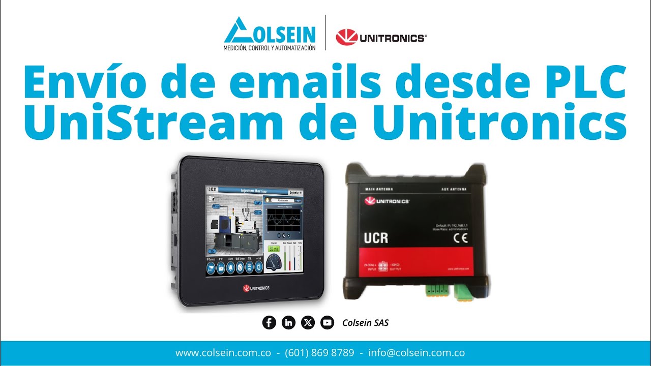 Enviar emails desde Unistream de Unitronics