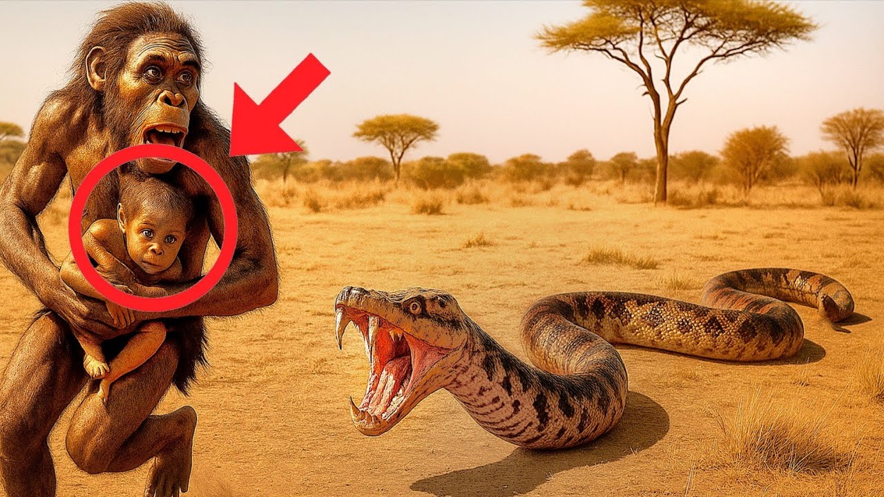 How Did Cavemen Survive 500000 Years Ago😱 || Hungry caveman and african rock python