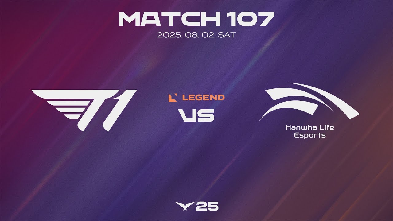 T1 vs HLE | Match 107 Highlights | 08.02 | 2025 LCK