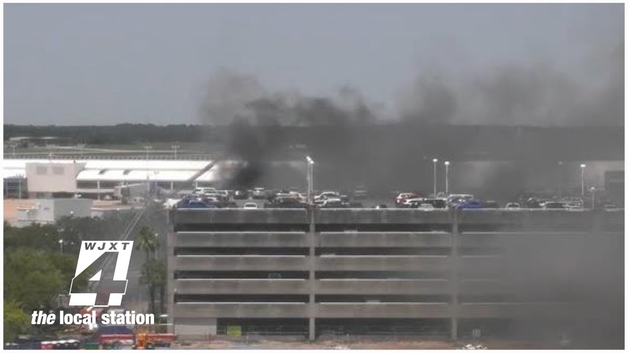 Jacksonville International Airport reopens after fire breaks out in parking garage