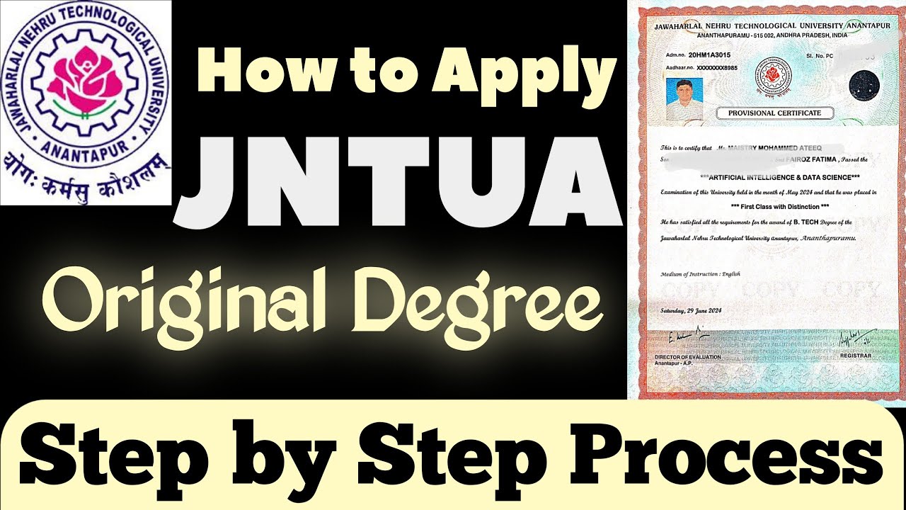 HOW TO APPLY JNTUA OD ONLINE | STEP BY STEP PROCESS