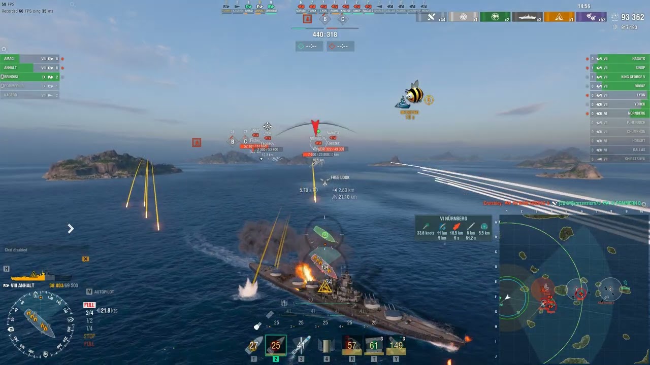 Battleship Anhalt dominating asymmetric Battle | 229k | 4 Kills