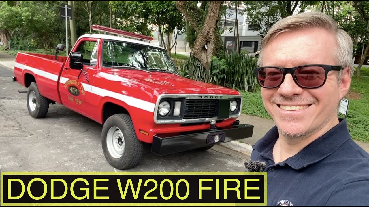 DODGE W200 FIRE: picape de bombeiro norte-americana curte aposentadoria no Brasil