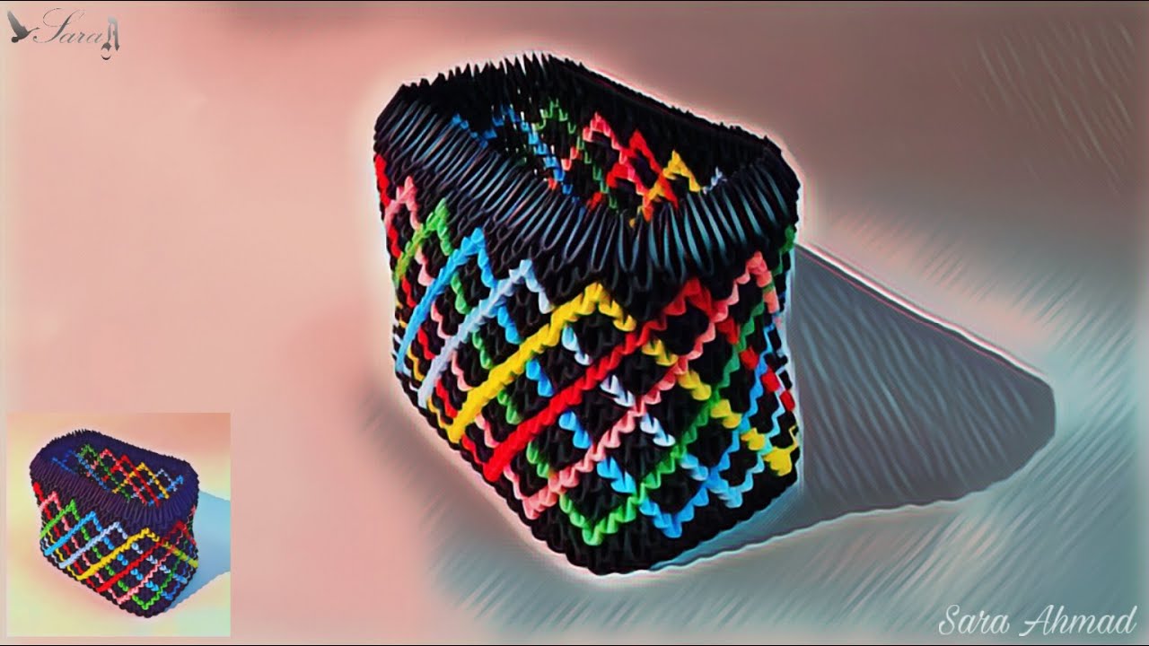 How to make 3d origami box 65