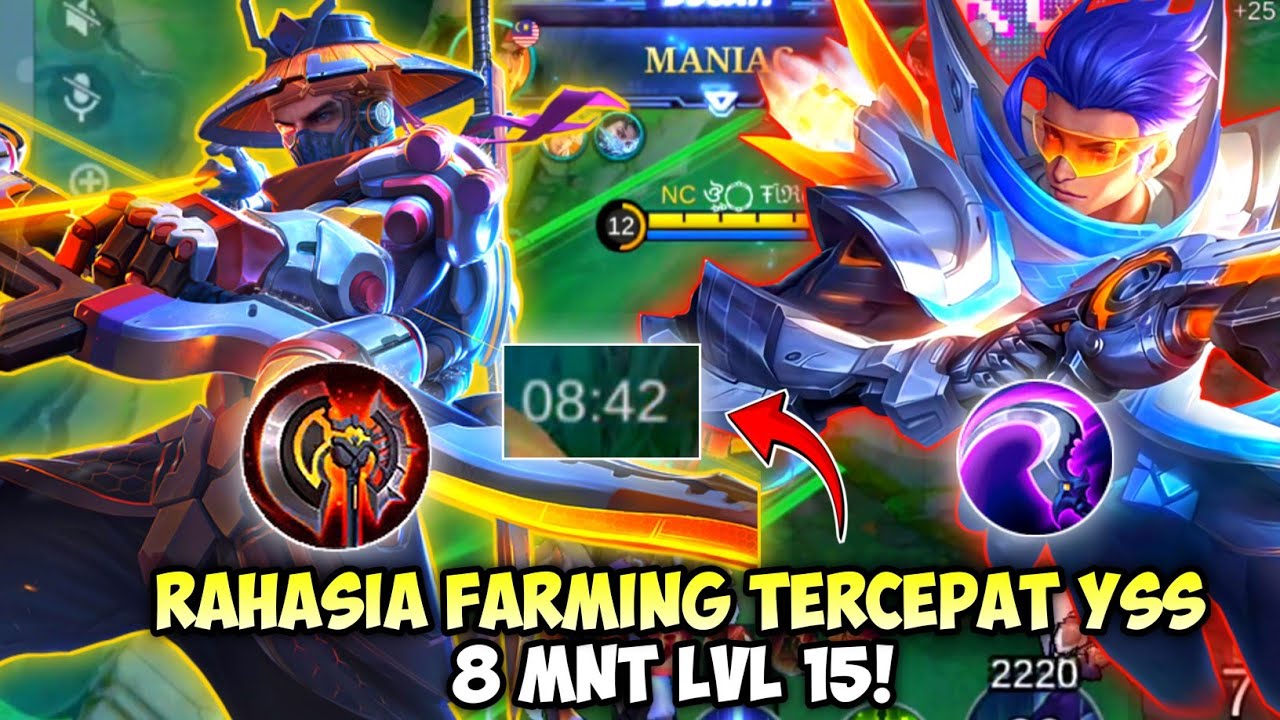 NO CUT HARDGAME GAMEPLAY TOP GLOBAL YSS! CARA SEMPURNA FARMING 8 MENIT LEVEL 15 TERCEPAT PRO PLAYER