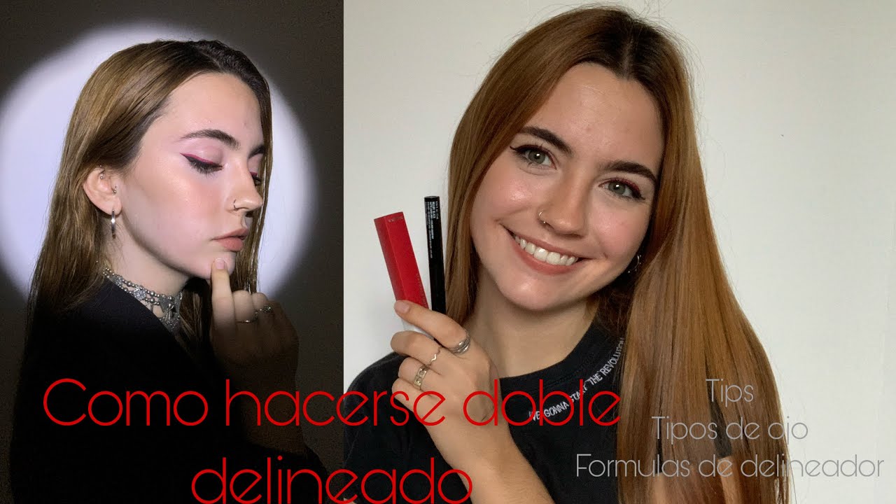Doble delineado negro y rojo + como delinear (tips, estilos, formulas, etc)