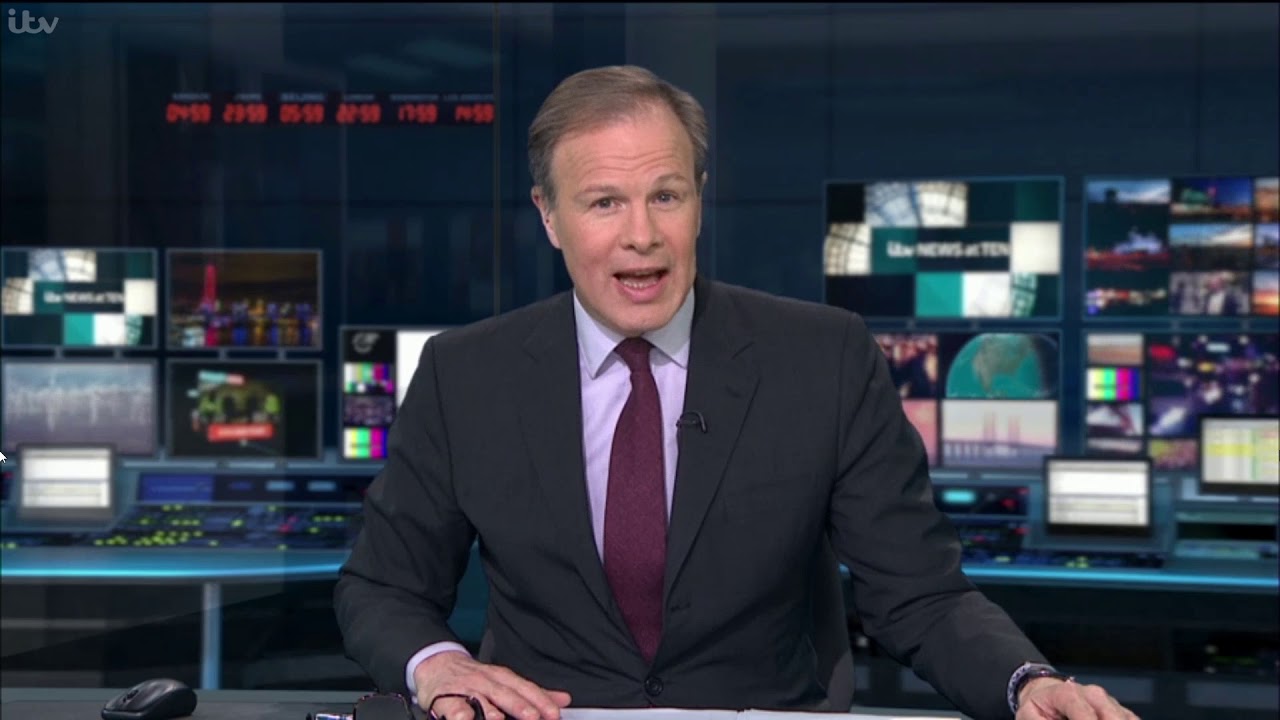 ITV News at Ten Blooper - Tom Bradby drops scripts