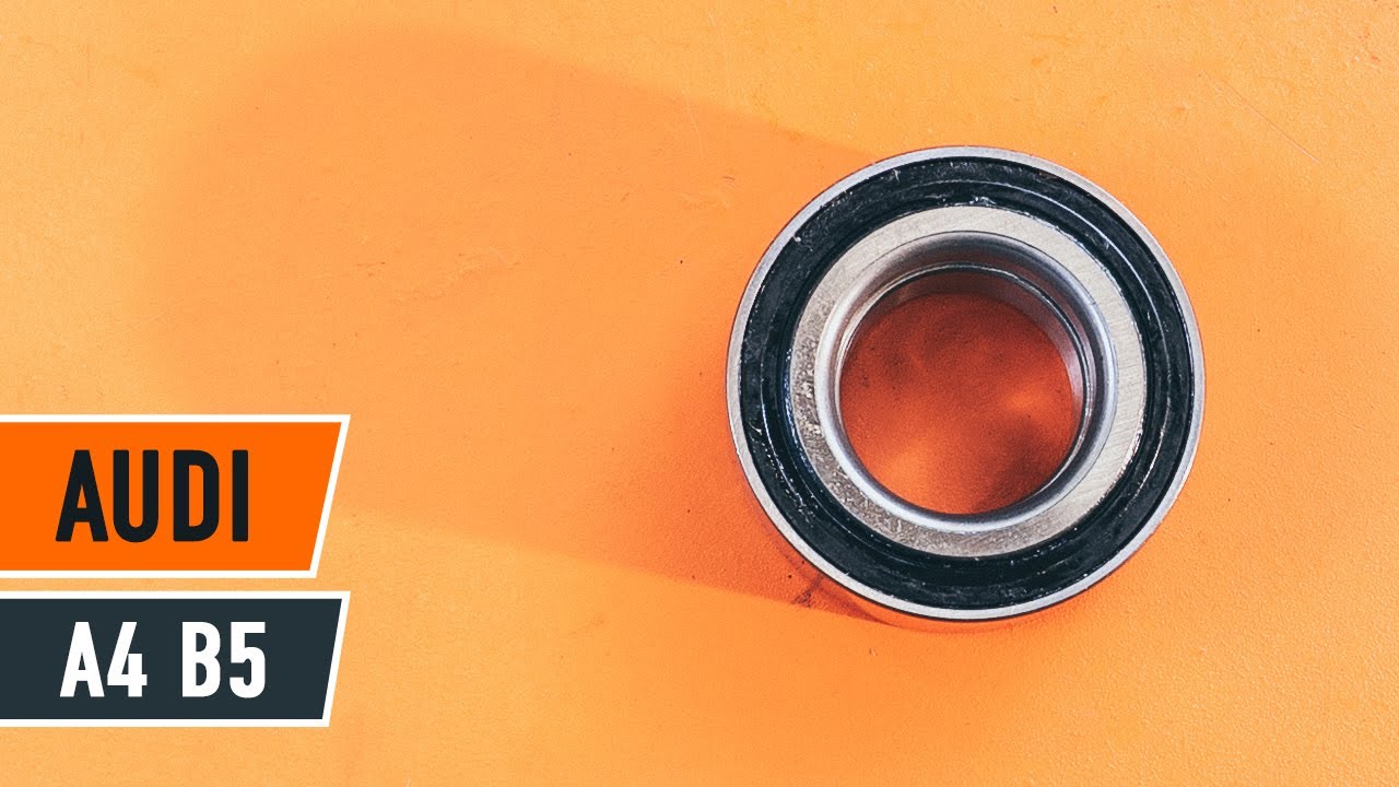 How to change front wheel bearing on AUDI A4 B5 Saloon [TUTORIAL AUTODOC]