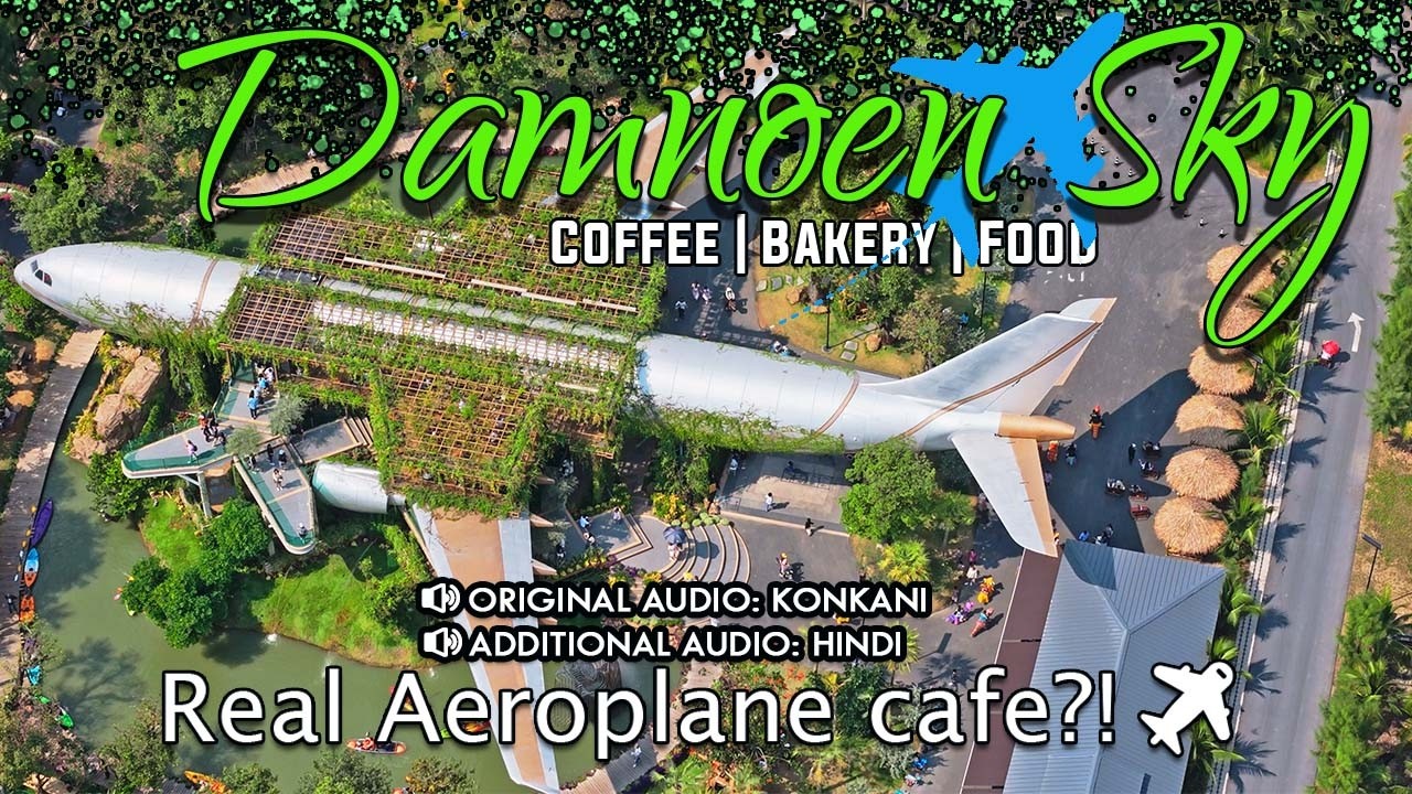 Cafe Inside a Real Airplane in Thailand! ✈️ | Damnoen Sky Cafe Experience 🇹🇭  |#thailandtravel