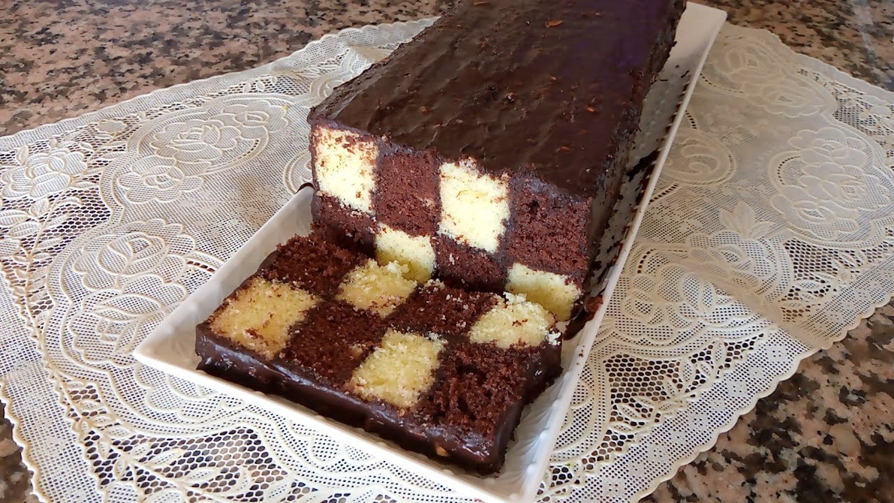 le cake damier كيك دامي او كيك الشطرنج ولا اسهل والمذاق منعاودش ليكم خطييير جربو وحكمو