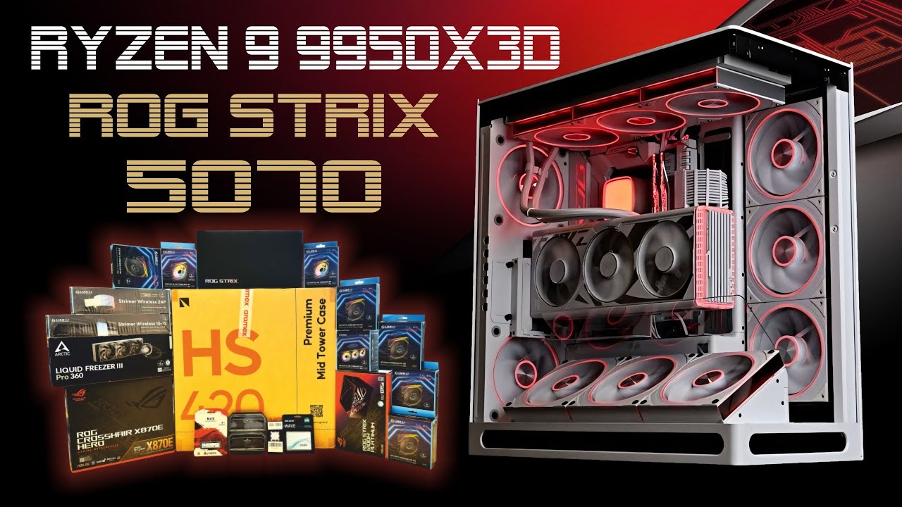 R9 9950X3D | ROG STRIX RTX 5070 | Havn HS 420 VGPU Build with lian li TL LCD fans