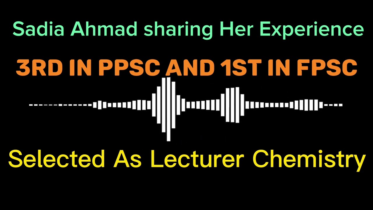 Lecturer Chemistry Selected student interview and experience | How She got 3rd and 1st position