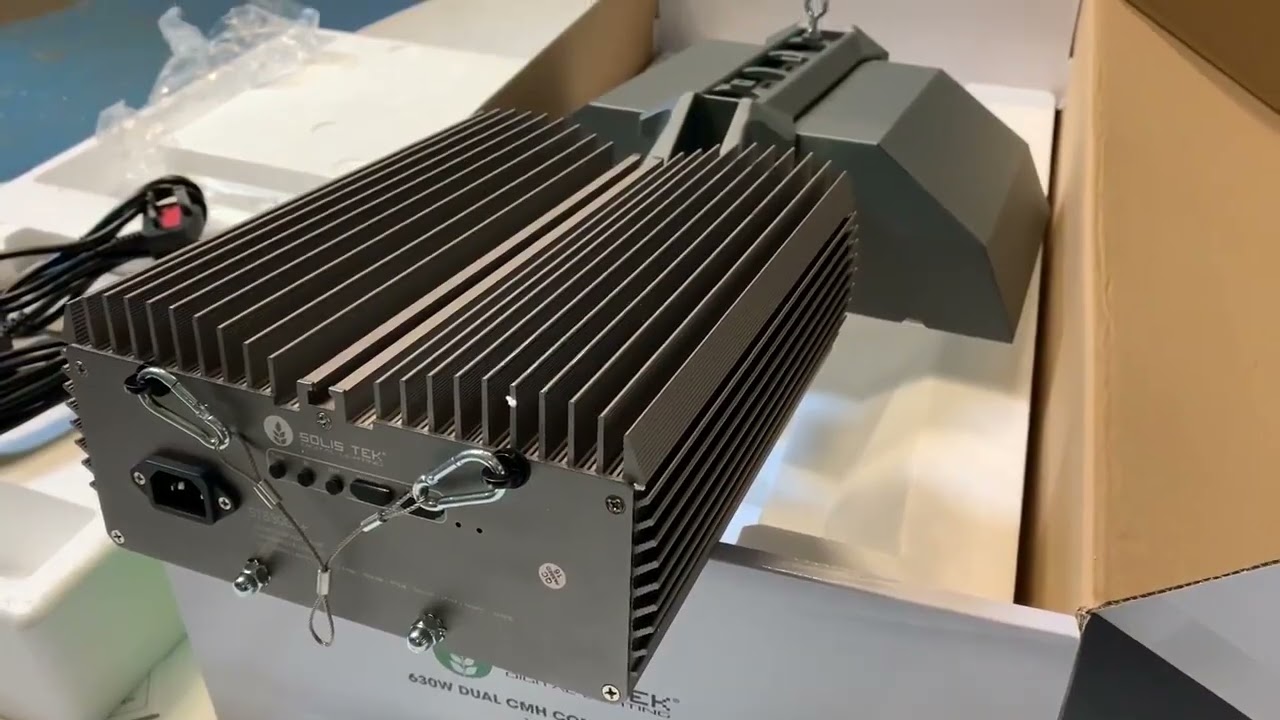 SolisTek 630W Dual CMH Complete Fixture 120240V Unboxing - Grow Lights, Grow Lighting, Grow Tent