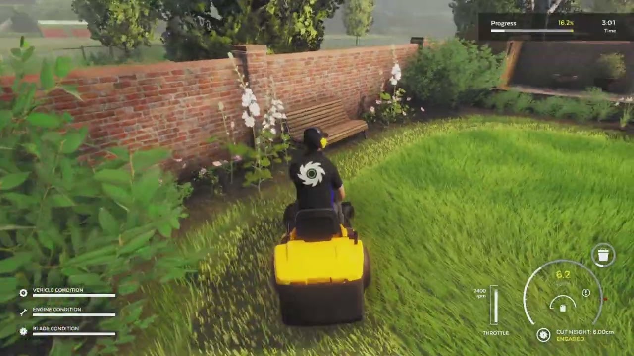 Lawn Mowing Simulator PS5 Gameplay