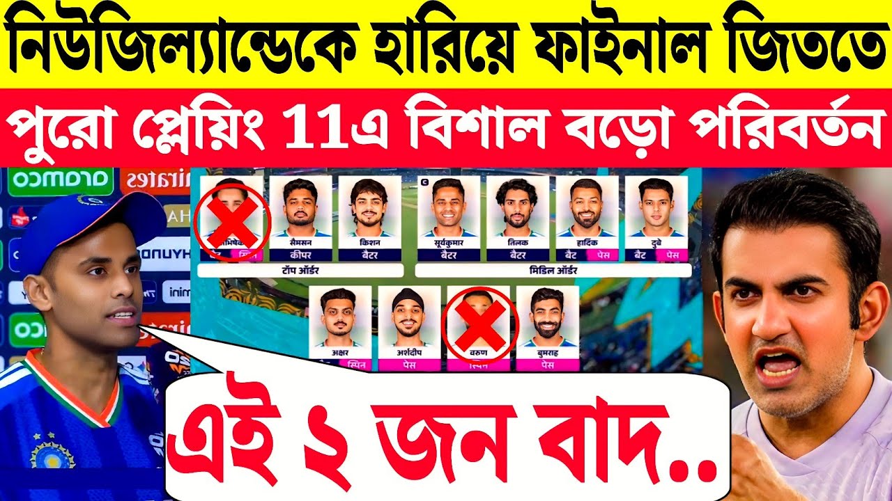 Big changes in Team India to beat New Zealand | 2 big players dropped | India vs Nz Playing 11