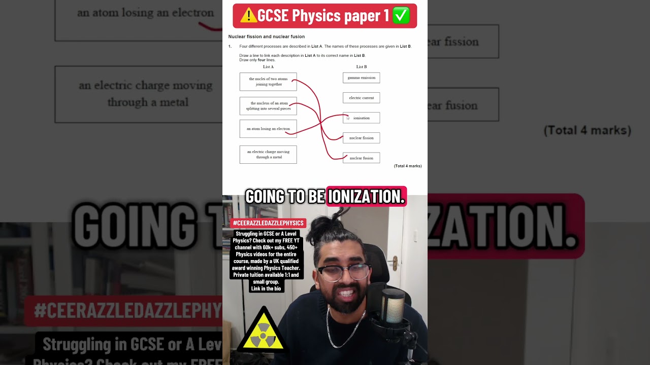 ⚠️Ядерное излучение #gcsephysics #physics #physicsrevision #gcsescience #gcse
