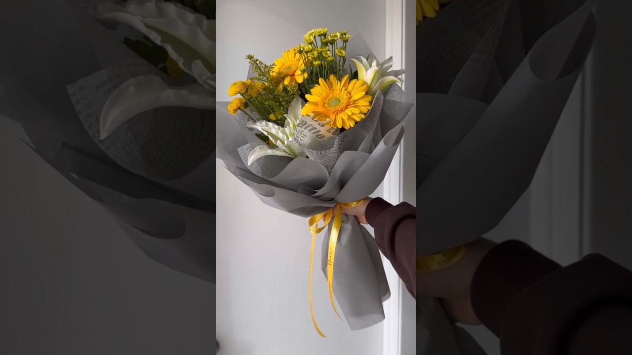 #trending How to wrap a bouquet roses technique Easy simple bouquet wrapping tutorial flower bouquet