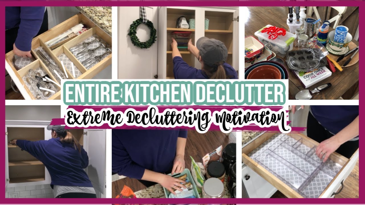 EXTREME KITCHEN DECLUTTER WITH ME 2020 | DECLUTTER, ORGANIZE, AND CLEAN THE KITCHEN | SPEED CLEANING