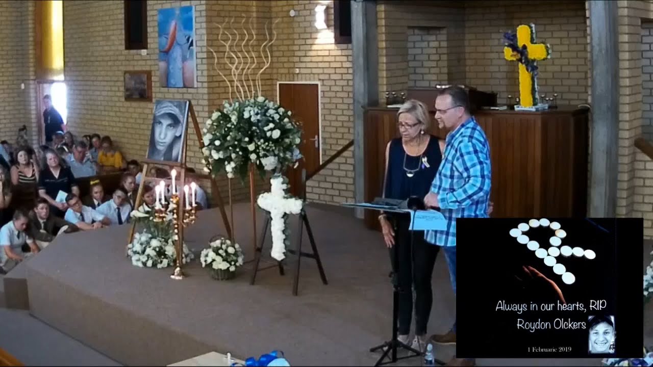 8/2/2019 - Regstreeks - Begrafnis Diens van Roydon Olckers (Hoërskool Driehoek)