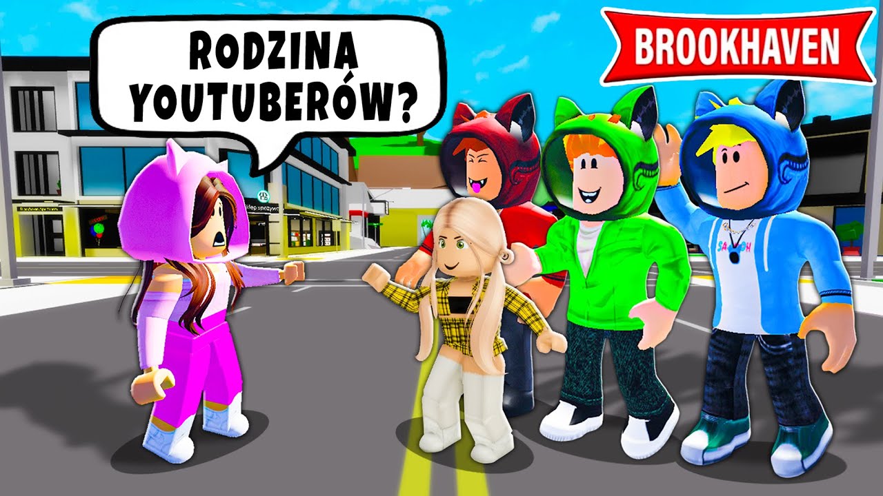 ADOPTOWAŁA MNIE RODZINA YOUTUBER&Oacute;W! 🤩📸 na Brookhaven RP | ROBLOX RODZINKA