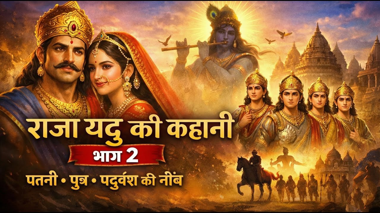 राजा यदु की कहानी भाग 2 | राजा यदु की पत्नी, पुत्र और यदुवंश की नींव | Lord Krishna Ancestor Story |