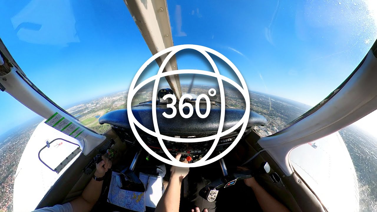 360도 VR 경비행기 장주 영상 | 이착륙 연습 중인 파이퍼 채로키 기내 안을 둘러보세요